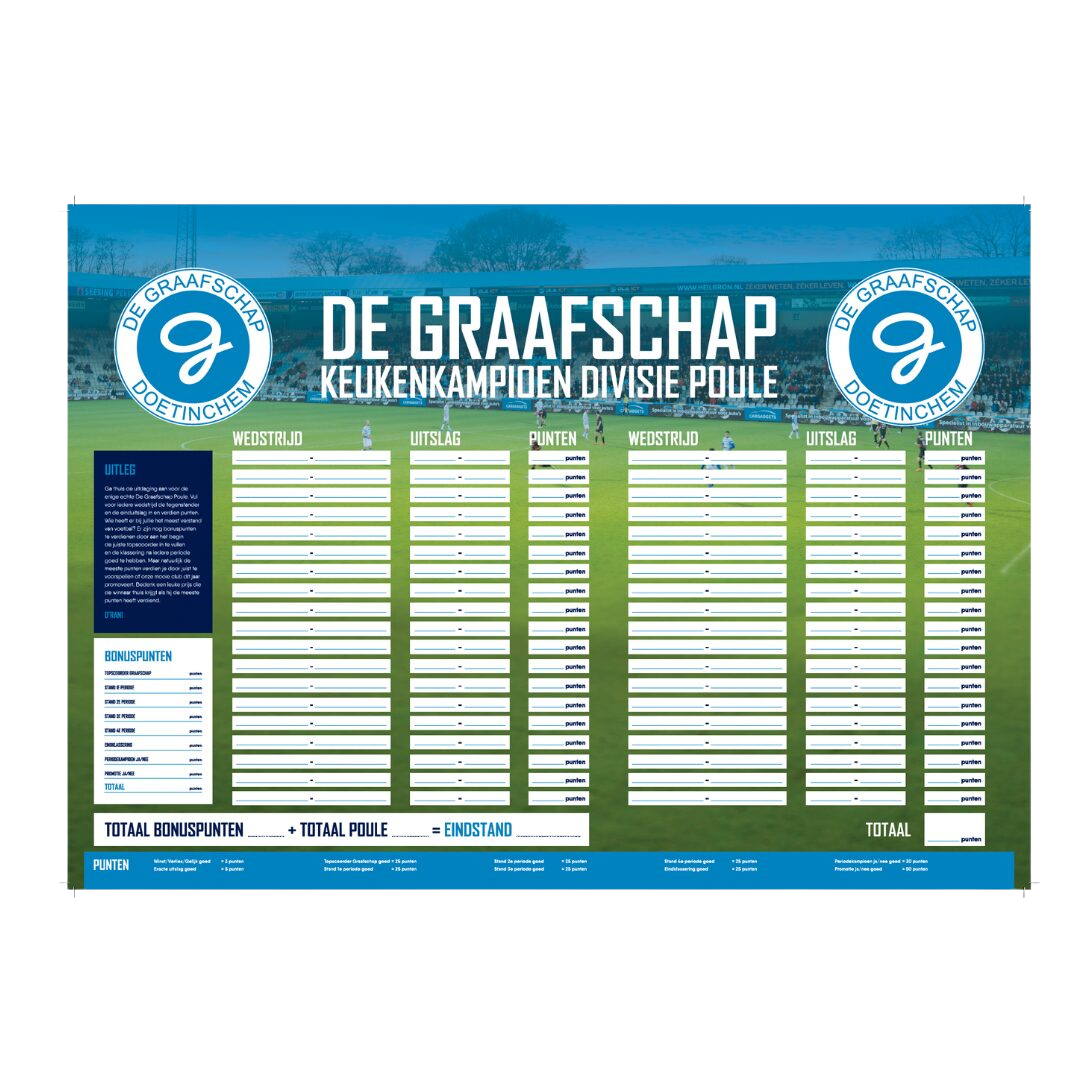 De Graafschap | Poule placemat